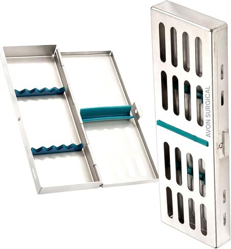German Stainless 1 Each Dental Autoclave Sterilization Cassette Rack Box Tray for 5 Instrument in Kuwait