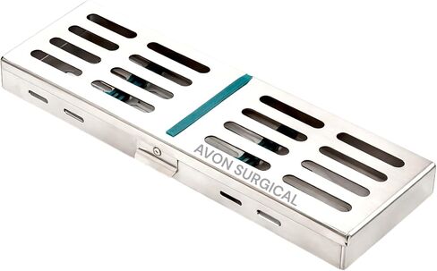 German Stainless 1 Each Dental Autoclave Sterilization Cassette Rack Box Tray for 5 Instrument in Kuwait