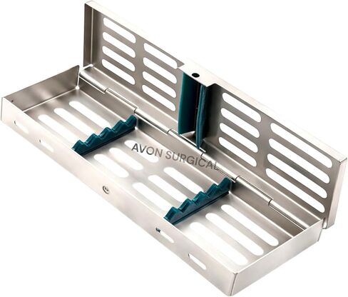 German Stainless 1 Each Dental Autoclave Sterilization Cassette Rack Box Tray for 5 Instrument in Kuwait