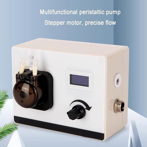 Lab Dosing Pump, Intelligent Peristaltic Pump, with 2x4MM BPT Tube/Foot Switch, Multiple Setting Modes, 0-40ml/min Flow Rate Adjustable, for Laboratory Aquarium in Kuwait