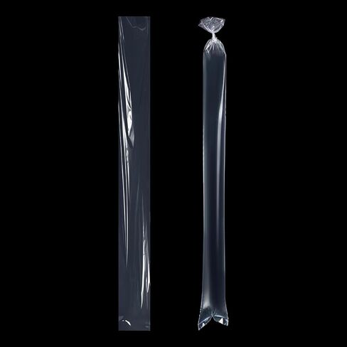 200 Pack Long Plastic Poly Bags, 4x40 Inch 2 Mil Clear Polyethylene Sleeves for Storage & Shipping, Flat Open Waterproof Poster Tube Protectors in Kuwait