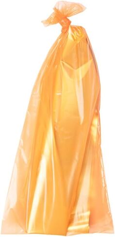 ClearBags Orange Tinted Plastic Newspaper Bags Side Sealed LDPE for Weather Protection and Pet Waste Cleanup Durable 1.2 mil Thickness Bundled on Cardboard Hanger 9" x 21" 100 Pack NPBO1 in Kuwait