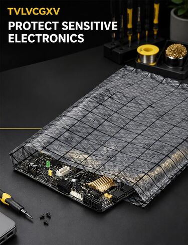 10 Pack 12x16in Large Antistatic Bag for Motherboard & GPU, Anti Static Bags for Electronics, ESD Shielding Static Bags with 10 Warning Labels, Reusable Semi-Transparent Anti Static Bag GPU, SSD, RAM in Kuwait