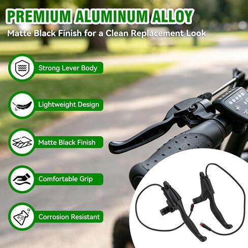 Jerbor Clutch Brake Levers for Rad Power RadRunner RadRover RadWagon RadCity RadMini RadMission, Left & Right Power Off Hand Brake Lever with Bell, 2 Pin Waterproof Connector Motorcycle Parts in Kuwait