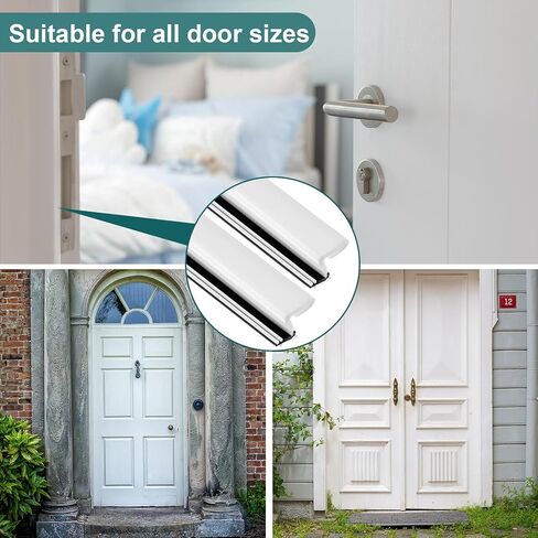 Yuntau 5-Pack 84 "Kerf Door Striping Weather - سدادة باب مطاطية بيضاء للأعلى والجوانب، تناسب عضادات خشبية بفتحة 1/8 بوصة، أطول من القياسية، تحجب الرياح والمطر والغبار in Kuwait