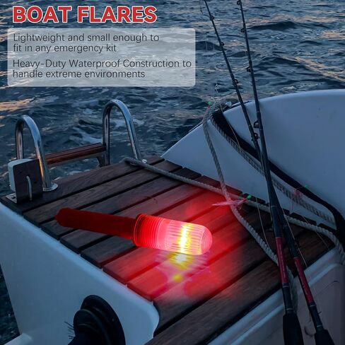 3 PCS Boat Flares,Marine Flares, Visual Distress Signals for Boats, Smart Marine Signal Light,Waterproof and High Visibility for Fishing Vessels, Buoys, Marine Flares in Kuwait