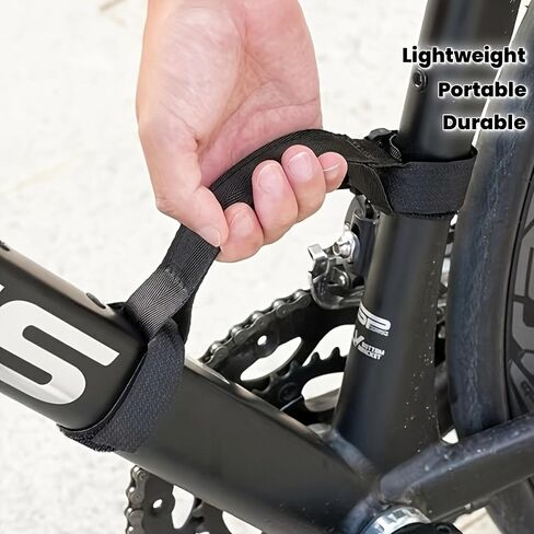 1 Pack Bicycle Carrying Strap, Mountain Bike Frame Handle Carrying Lifter Bike Rack Strap for Road Mountain Bike, Portable and Labor-Saving, Black in Kuwait