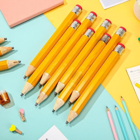 24 مجموعة من أقلام الرصاص الخشبية الضخمة مقاس 13 بوصة لعيد الميلاد، مجموعة من أقلام الرصاص العملاقة باللونين الأحمر والأخضر مع تشغيل بطاقات المعايدة وهدايا عيد الميلاد، أقلام رصاص كبيرة مع غطاء هدية التبرع لعيد الميلاد in Kuwait