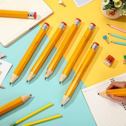24 مجموعة من أقلام الرصاص الخشبية الضخمة مقاس 13 بوصة لعيد الميلاد، مجموعة من أقلام الرصاص العملاقة باللونين الأحمر والأخضر مع تشغيل بطاقات المعايدة وهدايا عيد الميلاد، أقلام رصاص كبيرة مع غطاء هدية التبرع لعيد الميلاد in Kuwait