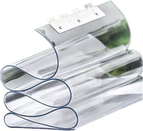 This Folding PVC Strip Curtain Door Curtain Heat Insulation Windproof for Supermarket, Cold Storage, Workshop, Various Sizes (Color : 1.7mm, Size : 1.2x2.4m) in Kuwait