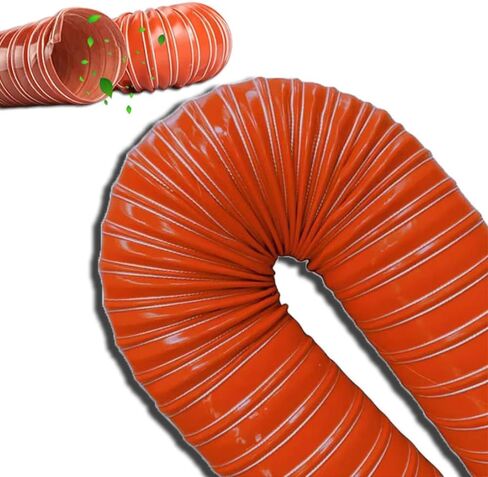 13ft High-Temp Flexible Air Duct Hose, 2" & 2.5" Silicone Ventilation Pipe for Car Heaters, Exhaust Hose, Multiple, Durable & Heat Resistant in Kuwait