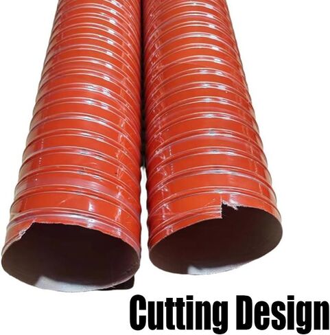 13ft High-Temp Flexible Air Duct Hose, 2" & 2.5" Silicone Ventilation Pipe for Car Heaters, Exhaust Hose, Multiple, Durable & Heat Resistant in Kuwait
