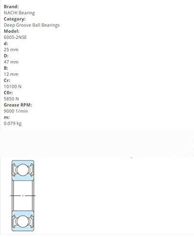 NACHI 6007-2NSE محامل كروية ذات أخدود عميق 35x62x14mm in Kuwait