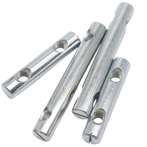 5 قطع دبابيس مشقوقة مع صواميل بفتحة مزدوجة وأسطوانات بفتحة متقاطعة M8x60mm ملحقات لمجموعات سرير الأريكة الصغيرة من أجل التجميع الآمن للأسرّة ذات الطابقين والأسرّة العلوية والكراسي وأرفف الكتب وخزائن الملابس in Kuwait