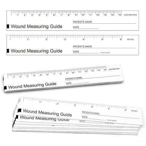 Philbinden 100 Pcs Wound Measuring Tape 6 Inch Double Sided Disposable Paper Tape Guide Ruler Measurement Tools for Nurses in Kuwait