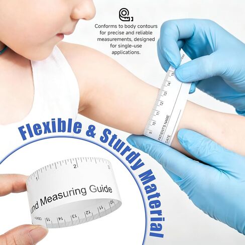Philbinden 100 Pcs Wound Measuring Tape 6 Inch Double Sided Disposable Paper Tape Guide Ruler Measurement Tools for Nurses in Kuwait