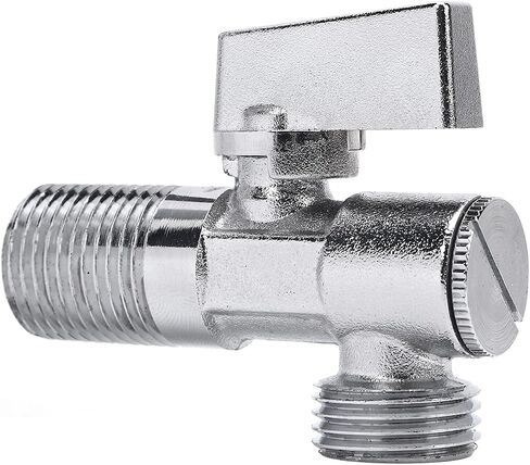 1/4 Quarter Turn Brass Angle Stop Valve G1/2in Inlet G1/2in Outlet with Solid Metal Handle for Sink Bathroom Toilet Kitchen Water in Kuwait