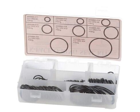 مجموعة K-FACE Seal O-Ring KIT، نيتريل (Buna-N) 90 مقياس التحمل، 8 مقاسات، 200 قطعة in Kuwait