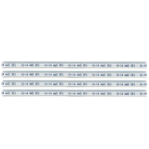 Tinted Semi-Rigid Adhesive-Lined Heat Shrink Tubing 3:1 Red .245" ID 22-18 AWG - 12" Inch 4 Pack - Made in USA in Kuwait