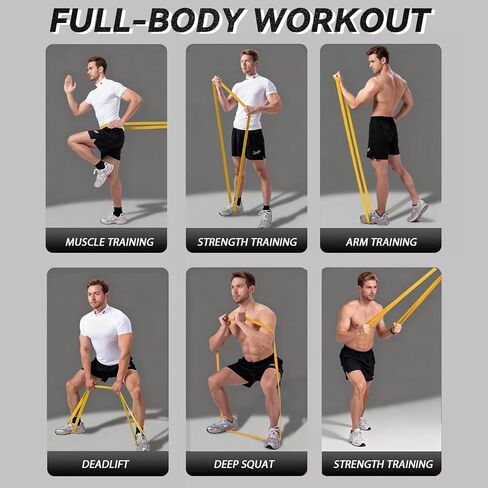 Resistance Bands, 5 Pack Pull-up Bands, Fabric Resistance Bands for Legs, Workout Bands, Exercise Bands Set for Fitness, Working Out, Body Stretching, Physical Therapy in Kuwait