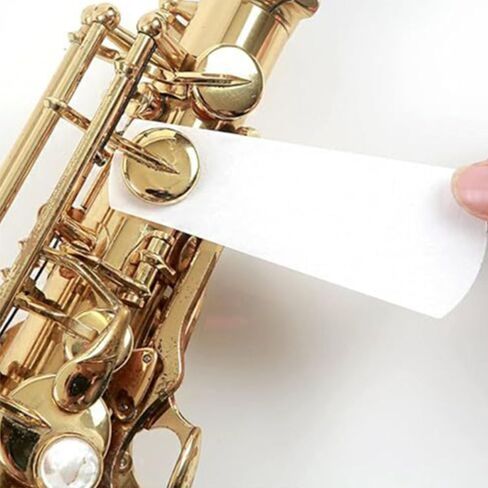 100PCS Saxophone Cleaning Paper, Quick Water Absorption Cleaner Paper for Saxophone, Clarinet, Oboe in Kuwait
