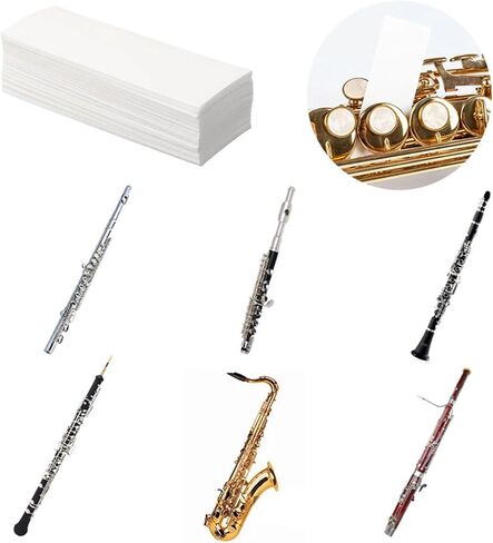 100PCS Saxophone Cleaning Paper, Quick Water Absorption Cleaner Paper for Saxophone, Clarinet, Oboe in Kuwait
