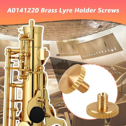 12PCS A0141229 Brass Lyre Holder Screws for Yamaha Alto Saxophone Trumpet Cornet Tuba - Compatible with A0141220 Finger Ring Holder Replacement Parts in Kuwait