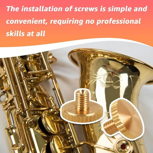 12PCS A0141229 Brass Lyre Holder Screws for Yamaha Alto Saxophone Trumpet Cornet Tuba - Compatible with A0141220 Finger Ring Holder Replacement Parts in Kuwait