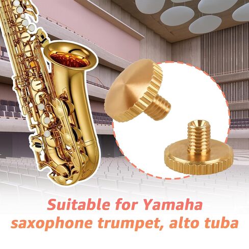 12PCS A0141229 Brass Lyre Holder Screws for Yamaha Alto Saxophone Trumpet Cornet Tuba - Compatible with A0141220 Finger Ring Holder Replacement Parts in Kuwait