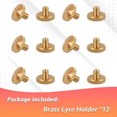 12PCS A0141229 Brass Lyre Holder Screws for Yamaha Alto Saxophone Trumpet Cornet Tuba - Compatible with A0141220 Finger Ring Holder Replacement Parts in Kuwait