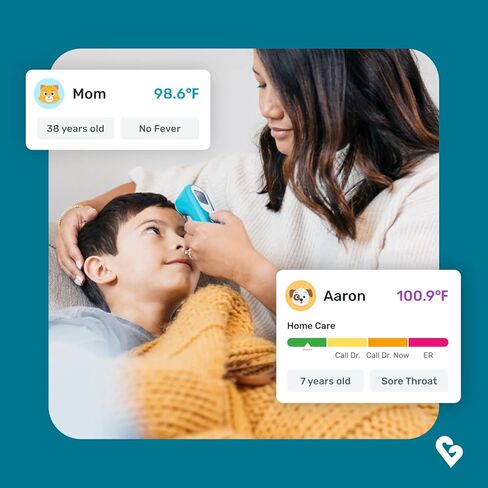 حزمة الرعاية المنزلية من كينسا - موازين الحرارة الرقمية لقراءات الحمى عن طريق الفم والمستقيم والإبط والأذن والحمى بدون لمس in Kuwait