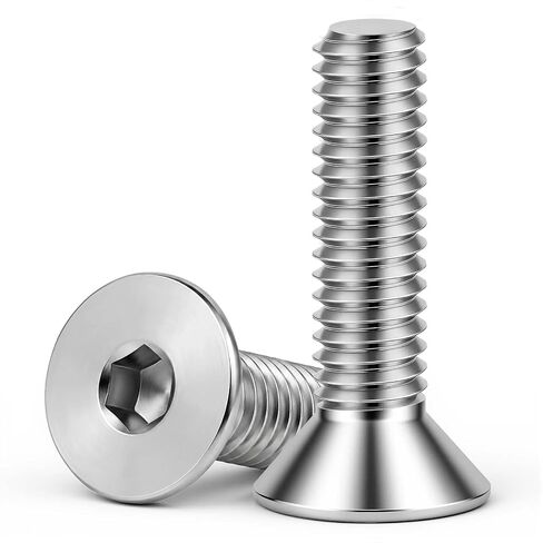 1/4-20 x 1-1/2" Flat Head Socket Cap Screws Countersunk Bolts, Allen Socket Drive, Stainless Steel 18-8 (304), Bright Finish, 50 PCS in Kuwait