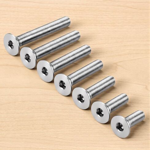 1/4-20 x 1-1/2" Flat Head Socket Cap Screws Countersunk Bolts, Allen Socket Drive, Stainless Steel 18-8 (304), Bright Finish, 50 PCS in Kuwait