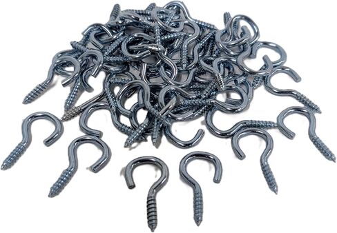 MAC'S Steel Screw-in Eye Hooks, 1.4 Inch, 50 Pack, Storage Hardware for Hanging and Organization in Kuwait