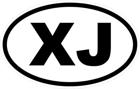 StickerJOE XJ Oval Bumper Sticker 5.5" X 3.5" in Kuwait