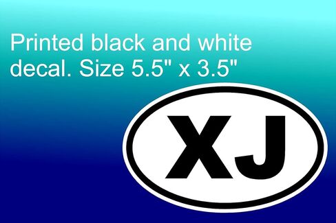 StickerJOE XJ Oval Bumper Sticker 5.5" X 3.5" in Kuwait