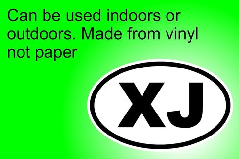 StickerJOE XJ Oval Bumper Sticker 5.5" X 3.5" in Kuwait