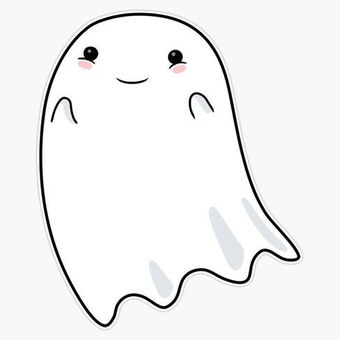 Adoraboo Ghost Sticker Decal Vinyl Bumper Sticker Decal Waterproof 5" in Kuwait