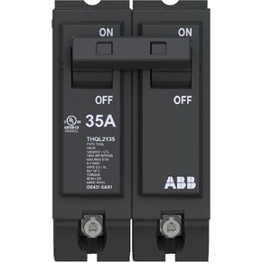 قاطع الدائرة ABB Q-Line® THQL2135 • قاطع مزدوج القطب 35 أمبير • 120/240 فولت تيار متردد • تصنيف مقاطعة 10 kAIC • قاطع توصيل مغناطيسي حراري لمراكز التحميل in Kuwait