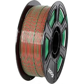 200g Silk PLA 3D Printer Filament Gradient Modeling Material 1.75mm, High Speed Printing Filament, Enhanced Toughness, for Sensory & Fidget Star, Dimensional Accuracy 0.02mm Red Green in Kuwait