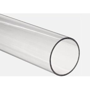 Clear acrylic Plexiglass pipe 2" 2 3/8" OD fits standard 2" PVC fittings 3 ft long in Kuwait