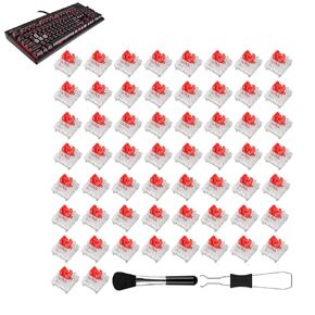 50pcs Mechanical Keyboard Switches,3 Pin Red Keyboard Clickers,Keyboard Clicker for 3D Prints,Clicky Switches Replacement Dustproof Keyboard Switch with Key Puller and Brush for Most Gaming Keyboards in Kuwait