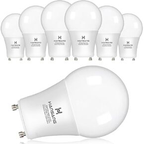 لمبة إضاءة GU24 LED، 2700 كيلو أبيض دافئ، ما يعادل 60 وات، 900 لومن CRI 85+، 2 لمبات إضاءة GU24 على شكل A19، 9 وات LED ملتوية وقاعدة دبوس قفل مع شوكتين لاستبدال CFL، 4 عبوات غير قابلة للتعتيم in Kuwait