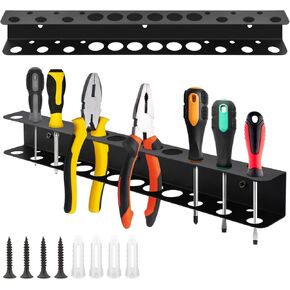 Wall-Mounted Screwdriver Organizer Pliers Holder, 18 Slots Heavy Duty Utility Storage Rack, Hand Tool Organizer for Small Tools, Garage Workshop & Workbench Storage(SIZE:18 Slots) in Saudi Arabia