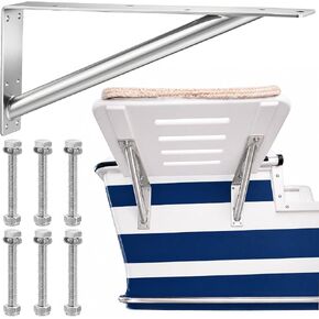 Swim Platform Mounting Bracket 304 Stainless Steel Stamped Hardware with Screws Nuts 500lbs Capacity Heavy Duty for Boats Corrosion Resistant in Seawater in Kuwait