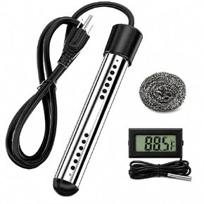 2000W Fast Heating Immersion Water Heater, Portable Submersible Bucket Heater with 304 Stainless Steel Guard & Digital Thermometer, Safe & Compact Design for Travel,Camping,Tubs,Inflatable Pool & Farm in Saudi Arabia