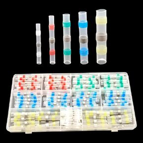 160 PCS Solder Seal Wire Connectors Kit, Waterproof Heat Shrink Solder Seal Wire Butt Connectors, Universal Splice Wires Terminals for Cars, Boats, Marine & Electrical Repairs in Saudi Arabia