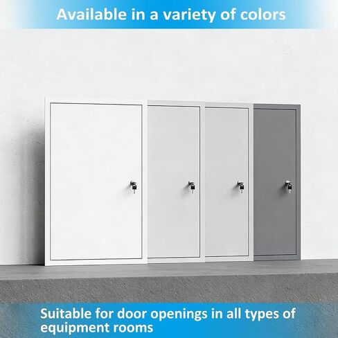 White Metal Access Panel - Lockable Service Door for Gas, Water, Electric - Durable Hatch Cover, Multiple Sizes: 24"x36", 30"x20", 32"x48" (34"x44"/86x112cm) in Kuwait