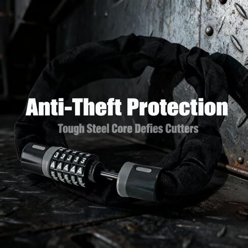 5 Digit Combination High Security Anti Theft Bike Chain Lock in Kuwait