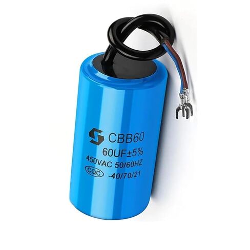 60uF Capacitor CBB60 Operating Capacitor 450V, Used to Start AC Motors with a Frequency of 50Hz/60Hz, Suitable for Washing Machine air Conditioning Compressor Pumps and Motors in Kuwait